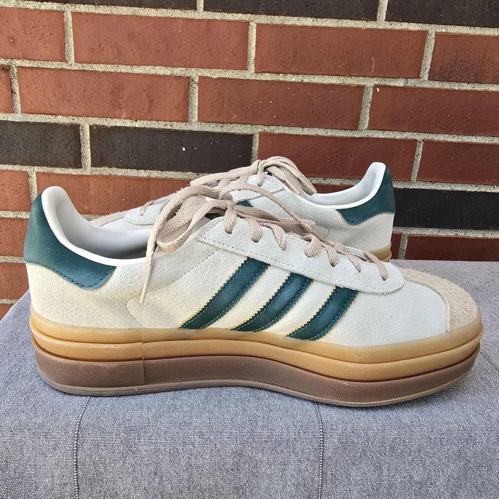 Size 10.5 - Women's adidas Gazelle Bold Cream/ Green ID7056 - Excellent!!! - Picture 7 of 10